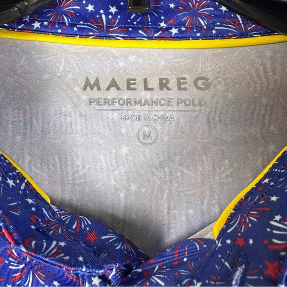 Maelreg Men's Polo festive Patriotic Design - Picture 3 of 6